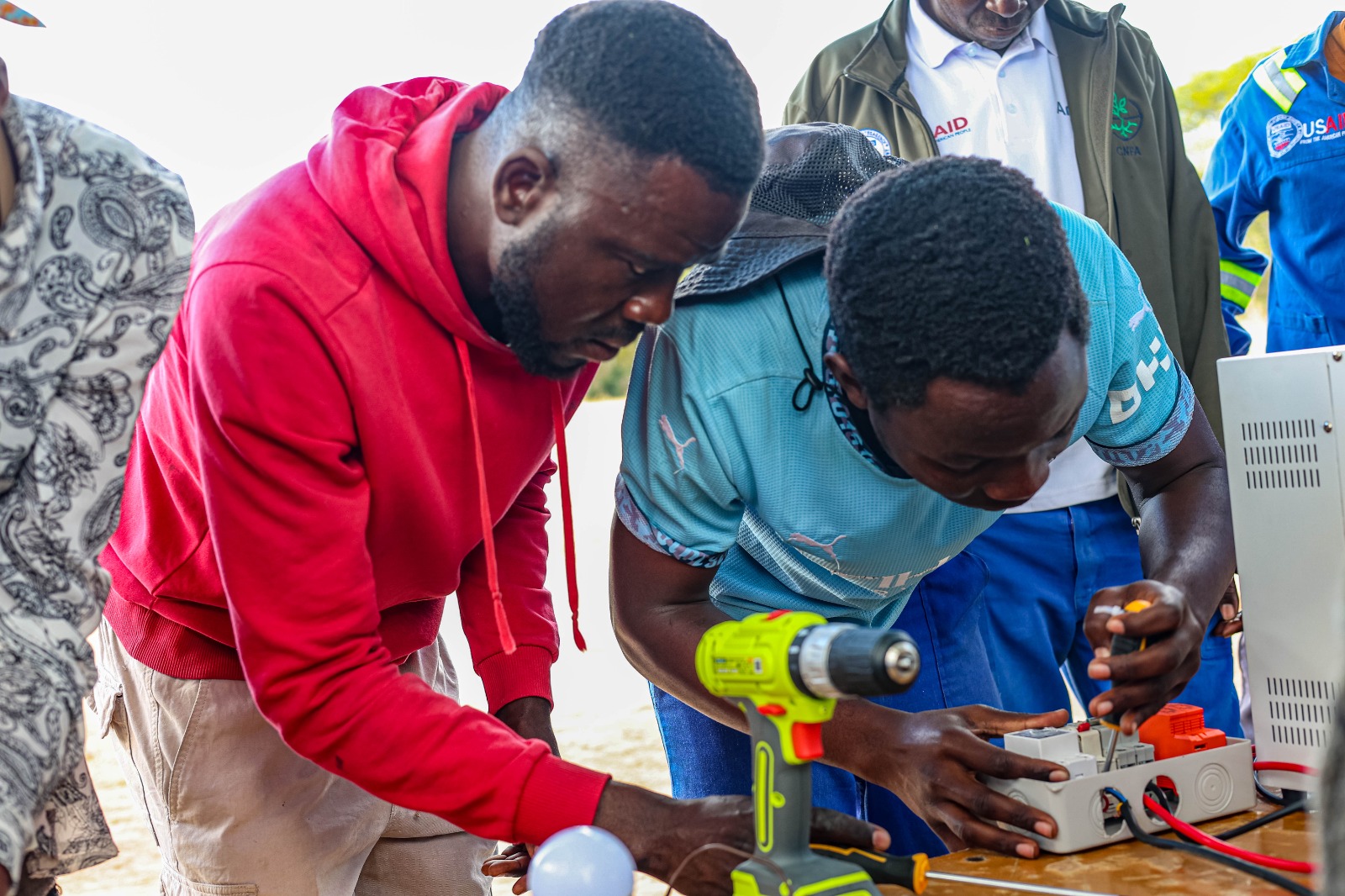 Youth participating in skills training